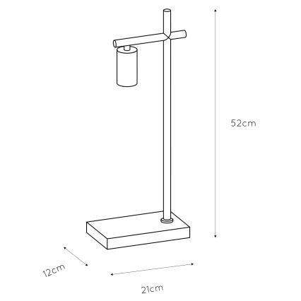 Lucide 21521/01/30 - Stolní lampa LEANNE 1xE27/40W/230V