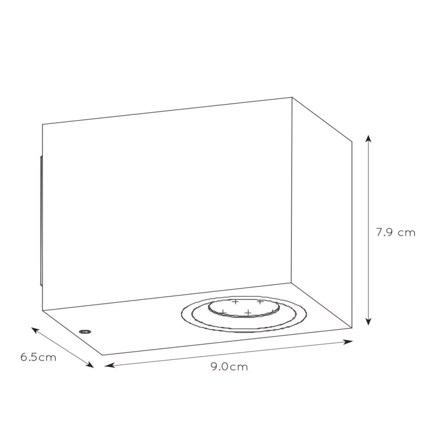 Lucide 22860/05/30 - LED Stmívatelné venkovní nástěnné svítidlo ZORA 1xGU10/5W/230V IP44