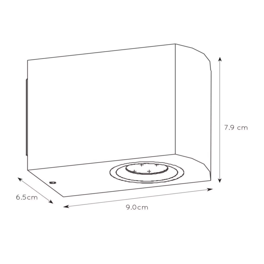 Lucide 22861/05/31 - LED Stmívatelné venkovní nástěnné svítidlo ZORA 1xGU10/5W/230V IP44