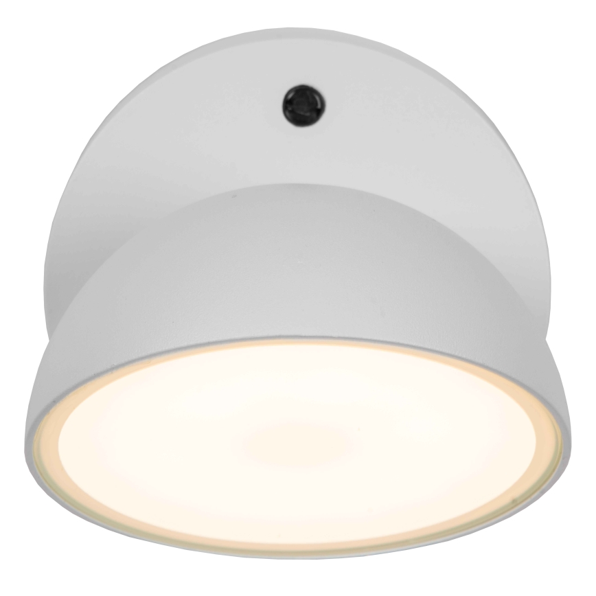 Lucide 22865/12/31 - LED Venkovní nástěnné svítidlo se soumrakovým senzorem FINN LED/12W/230V IP54 bílá