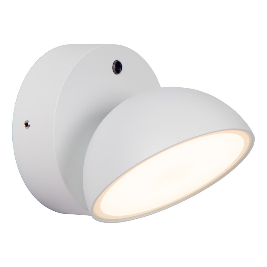 Lucide 22865/12/31 - LED Venkovní nástěnné svítidlo se soumrakovým senzorem FINN LED/12W/230V IP54 bílá