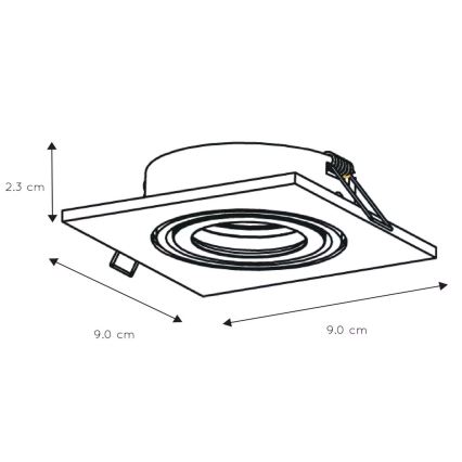 Lucide 22955/01/12 - Stmívatelné podhledové svítidlo TUBE 1xGU10/50W/230V matný chrom