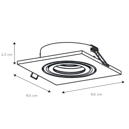 Lucide 22955/01/31 - Stmívatelné podhledové svítidlo TUBE 1xGU10/50W/230V bílá