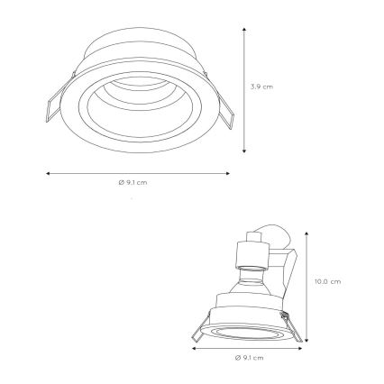 Lucide 22958/01/30 - Podhledové svítidlo EMBED 1xGU10/50W/230V