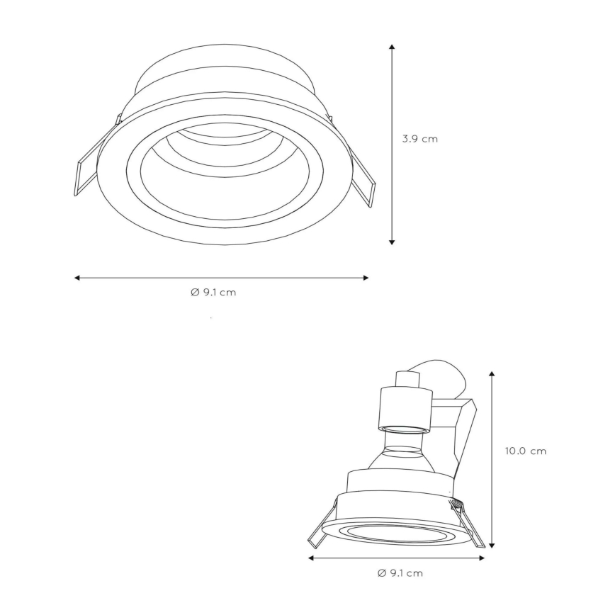 Lucide 22958/01/30 - Podhledové svítidlo EMBED 1xGU10/50W/230V