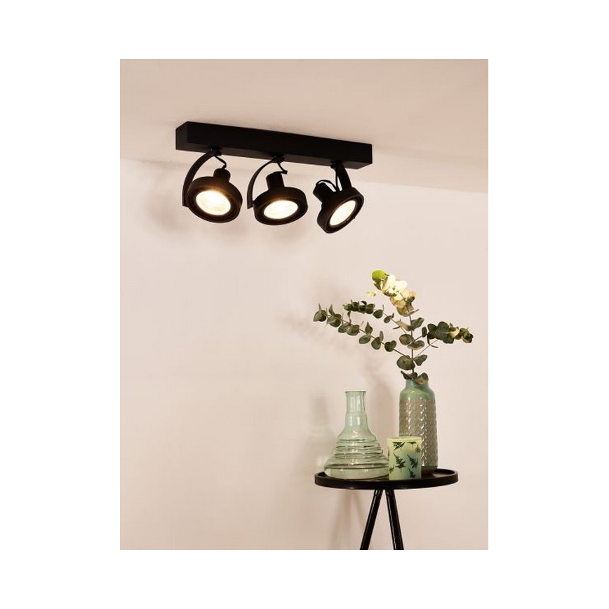 Lucide 22968/36/30 -LED Stmívatelné bodové svítidlo DORIAN 3xGU10/12W/230V černá