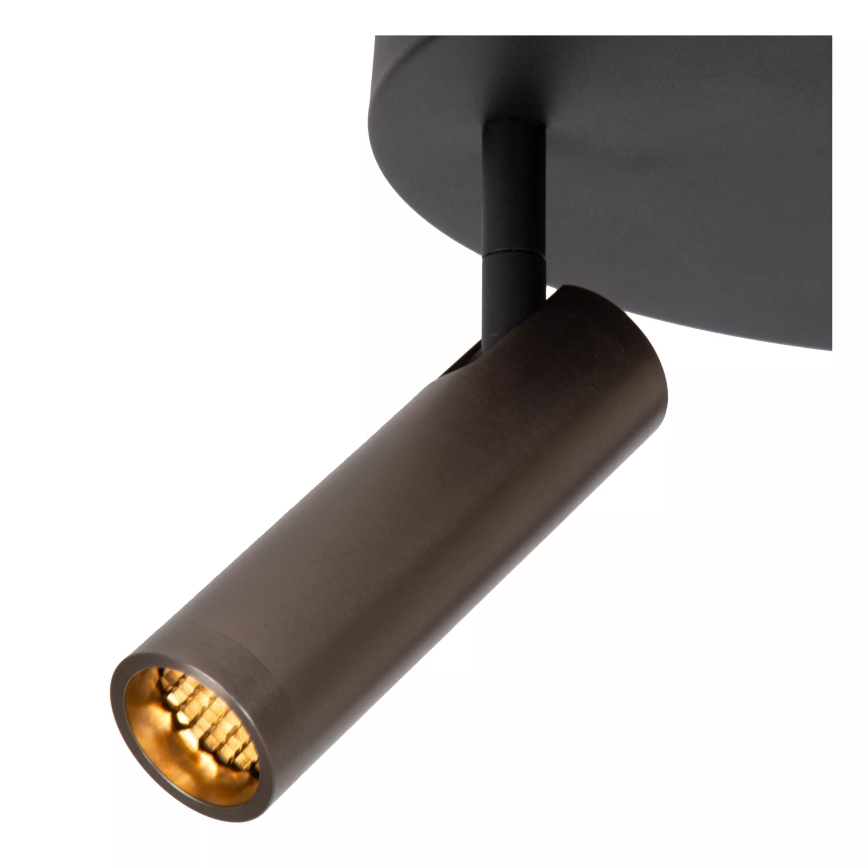 Lucide 22974/13/15 - Bodové svítidlo GRADO 3xGU10/12W/230V hnědá/černá