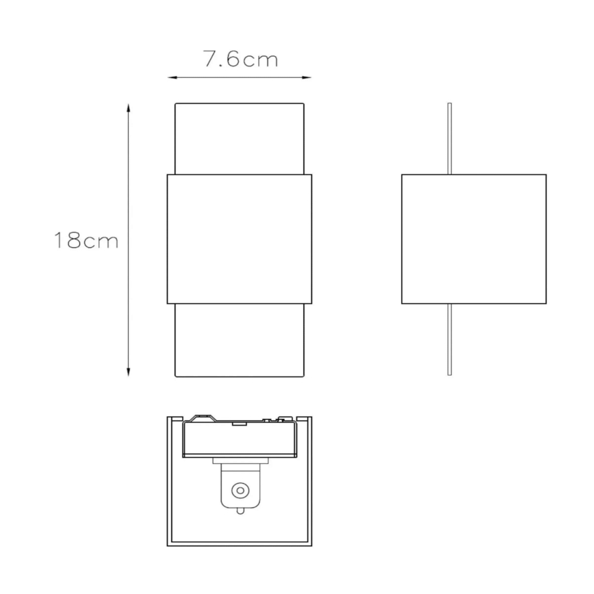 Lucide 23208/31/30 - Nástěnné svítidlo CUBO 1xG9/40W/230V černé