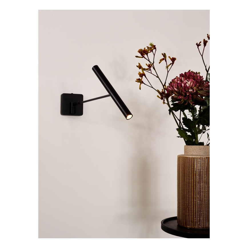 Lucide 23262/05/30 - LED Stmívatelná nástěnná lampa WYGO LED/5W/230V černá