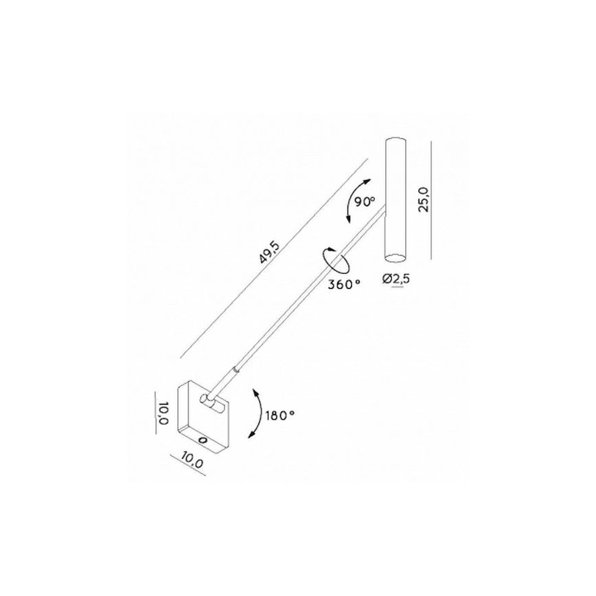 Lucide 23262/05/30 - LED Stmívatelná nástěnná lampa WYGO LED/5W/230V černá