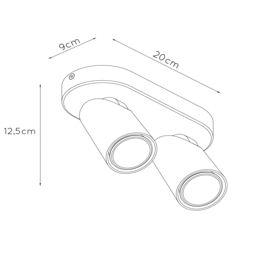 Lucide 23954/11/30 - LED Stmívatelné bodové svítidlo XYRUS 2xGU10/5W/230V