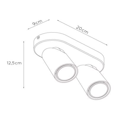 Lucide 23954/11/31 -  LED Stmívatelné bodové svítidlo XYRUS 2xGU10/5W/230V