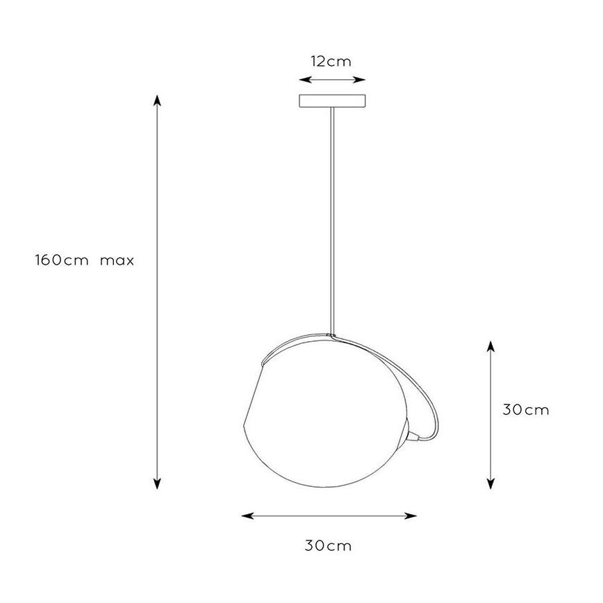 Lucide 25405/30/65 - Lustr na lanku JAZZLYNN 1xE27/60W/230V pr. 30 cm