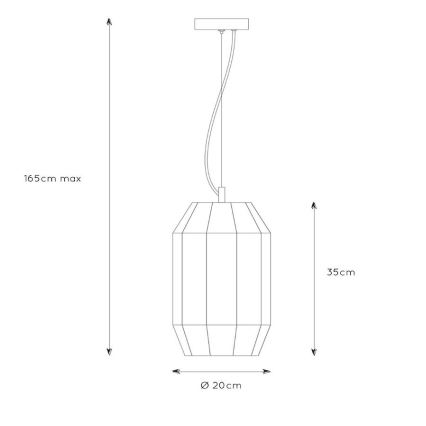 Lucide 25408/01/30 - Lustr na lanku FERN 1xE27/60W/230V