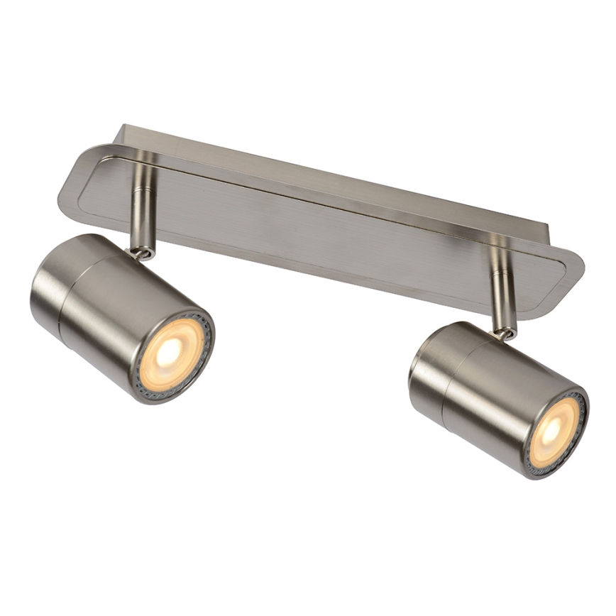 Lucide 26957/10/12 - LED Bodové svítidlo LENNERT 2xGU10/5W/230V matný chrom
