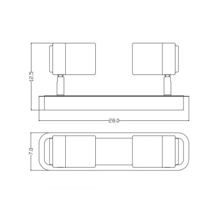 Lucide 26957/10/12 - LED Stmívatelné bodové svítidlo LENNERT 2xGU10/5W/230V matný chrom