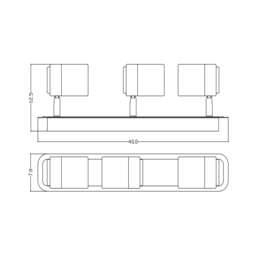 Lucide 26957/15/30 - LED Bodové svítidlo LENNERT 3xGU10/5W/230V černý