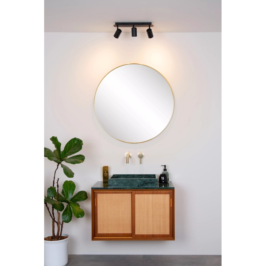 Lucide 26958/15/30 - LED Stmívatelné koupelnové bodové svítidlo LENNERT 3xGU10/5W/230V IP44 černá