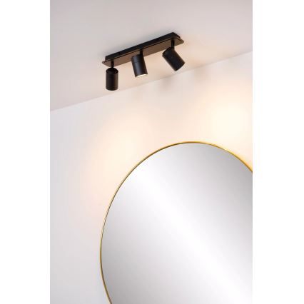 Lucide 26958/15/30 - LED Stmívatelné koupelnové bodové svítidlo LENNERT 3xGU10/5W/230V IP44 černá
