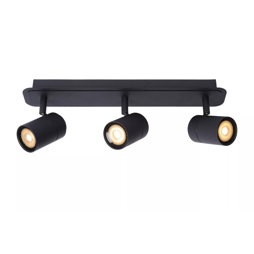 Lucide 26958/15/30 - LED Stmívatelné koupelnové bodové svítidlo LENNERT 3xGU10/5W/230V IP44 černá