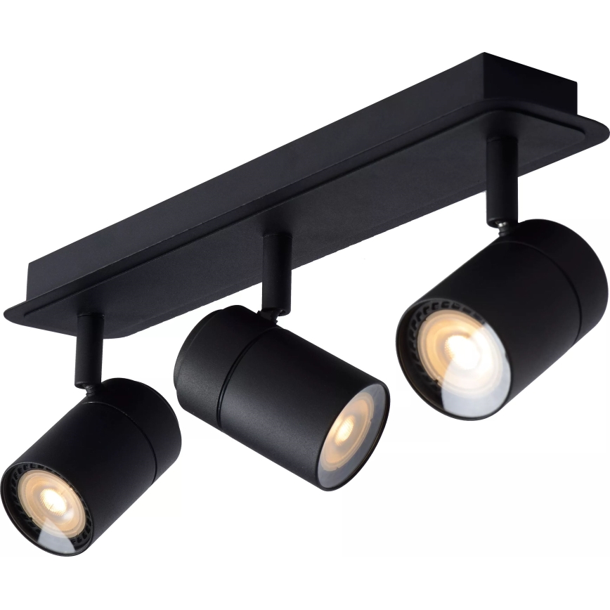 Lucide 26958/15/30 - LED Stmívatelné koupelnové bodové svítidlo LENNERT 3xGU10/5W/230V IP44 černá