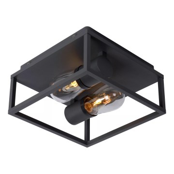 Lucide 27100/02/30 - Koupelnové stropní svítidlo CARLYN 2xE14/6W/230V IP54 černá
