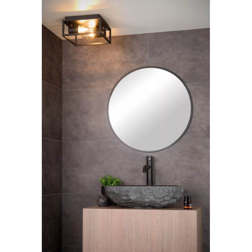 Lucide 27100/02/30 - Koupelnové stropní svítidlo CARLYN 2xE14/6W/230V IP54 černá