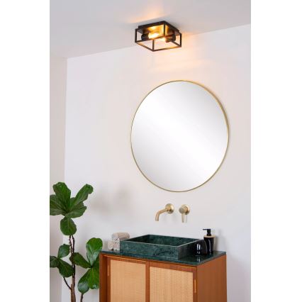 Lucide 27100/02/30 - Koupelnové stropní svítidlo CARLYN 2xE14/6W/230V IP54 černá