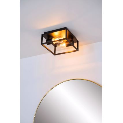 Lucide 27100/02/30 - Koupelnové stropní svítidlo CARLYN 2xE14/6W/230V IP54 černá