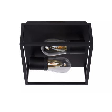 Lucide 27100/02/30 - Koupelnové stropní svítidlo CARLYN 2xE14/6W/230V IP54 černá