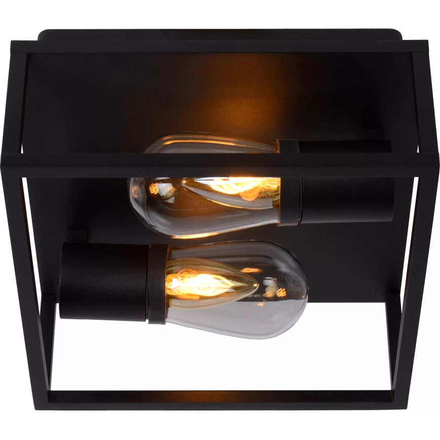 Lucide 27100/02/30 - Koupelnové stropní svítidlo CARLYN 2xE14/6W/230V IP54 černá
