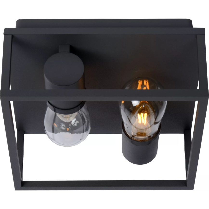 Lucide 27100/02/30 - Koupelnové stropní svítidlo CARLYN 2xE14/6W/230V IP54 černá