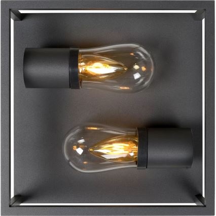 Lucide 27100/02/30 - Koupelnové stropní svítidlo CARLYN 2xE14/6W/230V IP54 černá