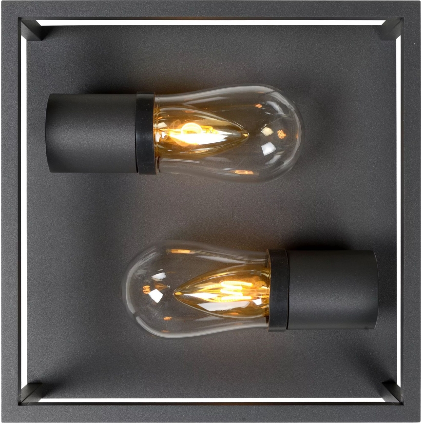 Lucide 27100/02/30 - Koupelnové stropní svítidlo CARLYN 2xE14/6W/230V IP54 černá