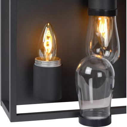 Lucide 27100/02/30 - Koupelnové stropní svítidlo CARLYN 2xE14/6W/230V IP54 černá