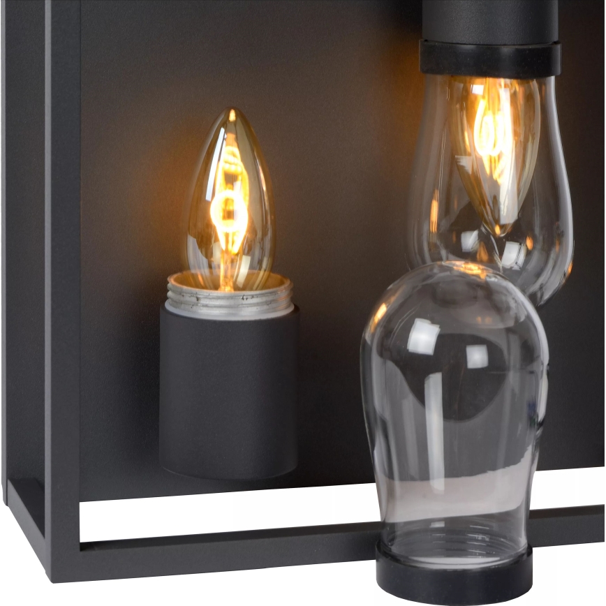Lucide 27100/02/30 - Koupelnové stropní svítidlo CARLYN 2xE14/6W/230V IP54 černá