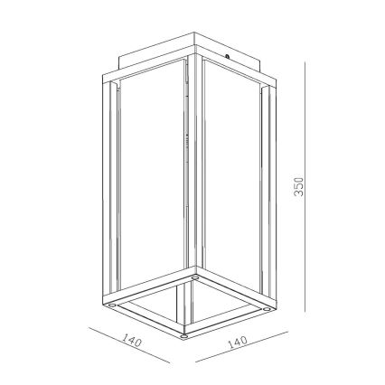 Lucide 27105/01/30 - Venkovní nástěnné svítidlo LAURENS 1xE27/15W/230V IP54 černá