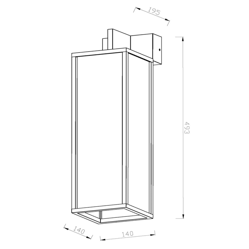 Lucide 27806/01/30 - Venkovní nástěnné svítidlo LAURENS 1xE27/40W/230V IP54 černá