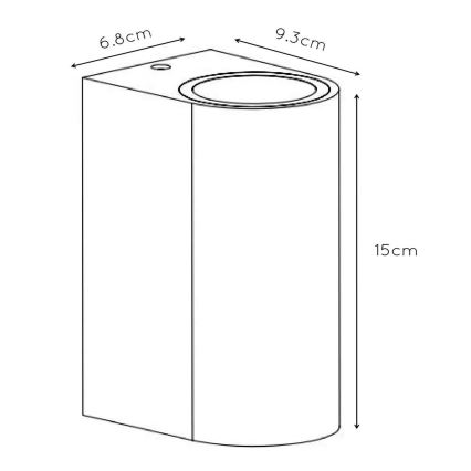 Lucide 27863/02/30 - Venkovní nástěnné svítidlo BOOGY 2xGU10/5W/230V IP44