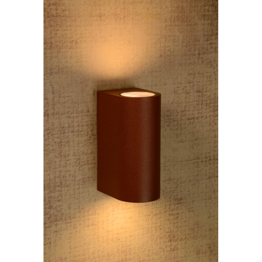 Lucide 27863/02/97 - Venkovní nástěnné svítidlo BOOGY 2xGU10/5W/230V IP44