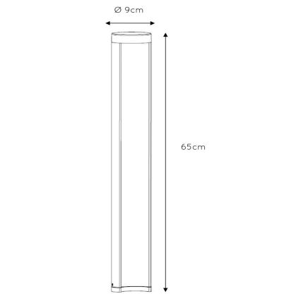 Lucide 27874/65/30 - LED Venkovní lampa COMBO LED/9W/230V 65 cm IP54