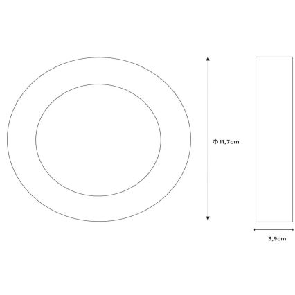 Lucide 28116/11/30 - LED Stmívatelné koupelnové svítidlo BRICE LED/8W/230V IP44