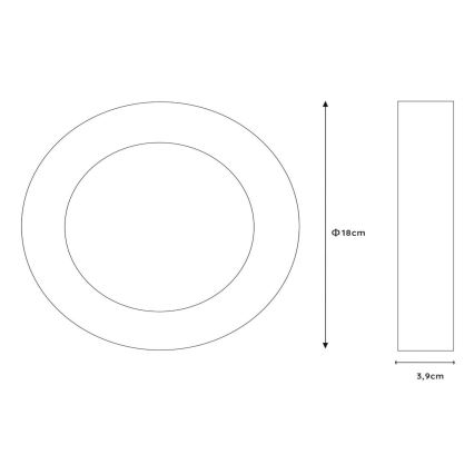 Lucide 28116/18/30 - LED Stmívatelné koupelnové stropní svítidlo BRICE LED/12W/230V pr. 18 cm IP44 černá