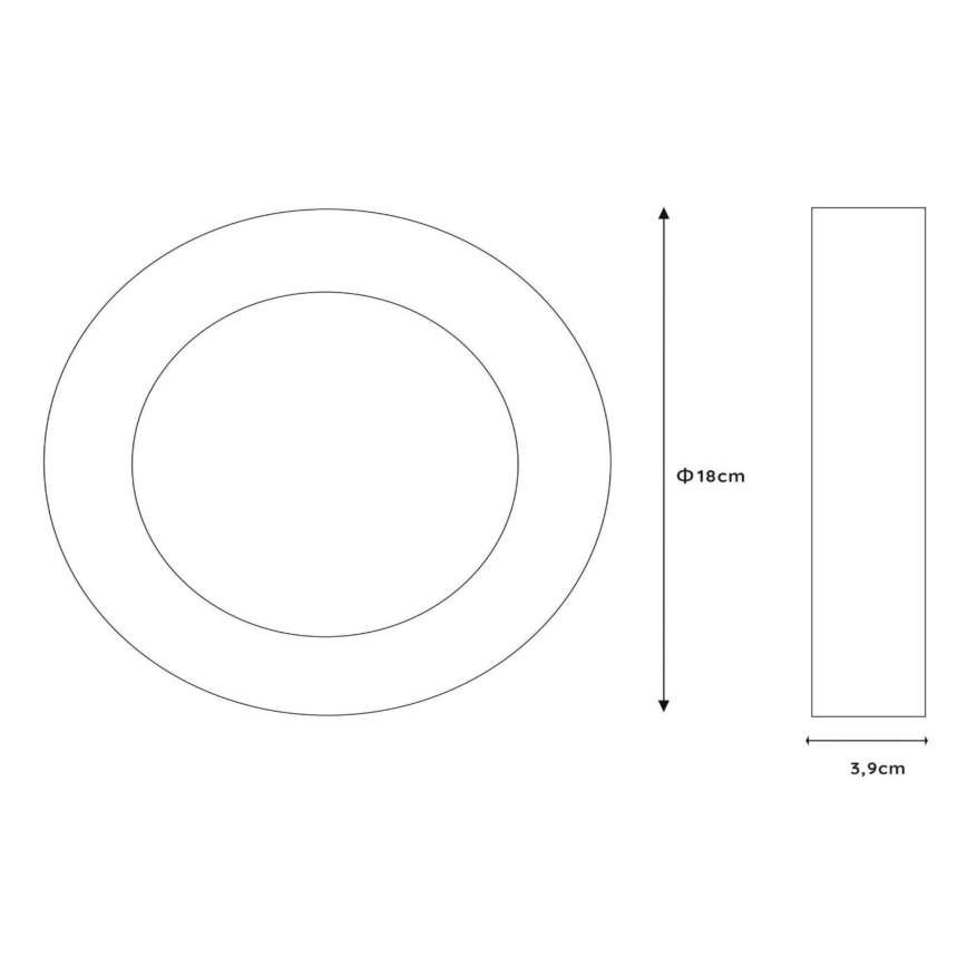 Lucide 28116/18/30 - LED Stmívatelné koupelnové stropní svítidlo BRICE LED/12W/230V pr. 18 cm IP44 černá