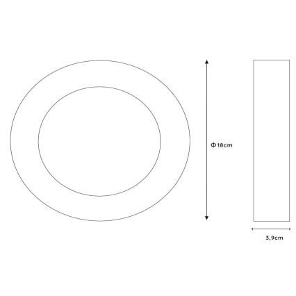 Lucide 28116/18/31 - LED Stmívatelné koupelnové stropní svítidlo BRICE LED/12W/230V pr. 18 cm IP44 bílá