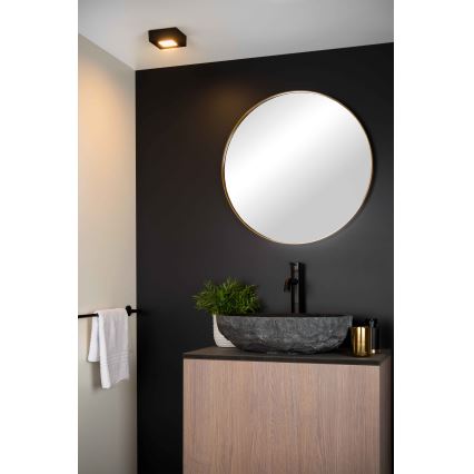Lucide 28117/11/30 - LED Stmívatelné koupelnové stropní svítidlo BRICE LED/8W/230V 10,8x10,8 cm IP44 černá