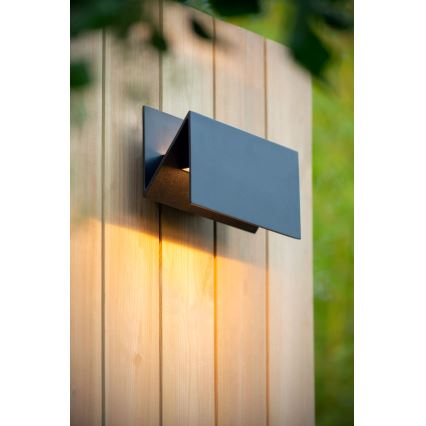Lucide 28802/15/30 - LED Venkovní nástěnné svítidlo SWINDON LED/16W/230V IP54 černá