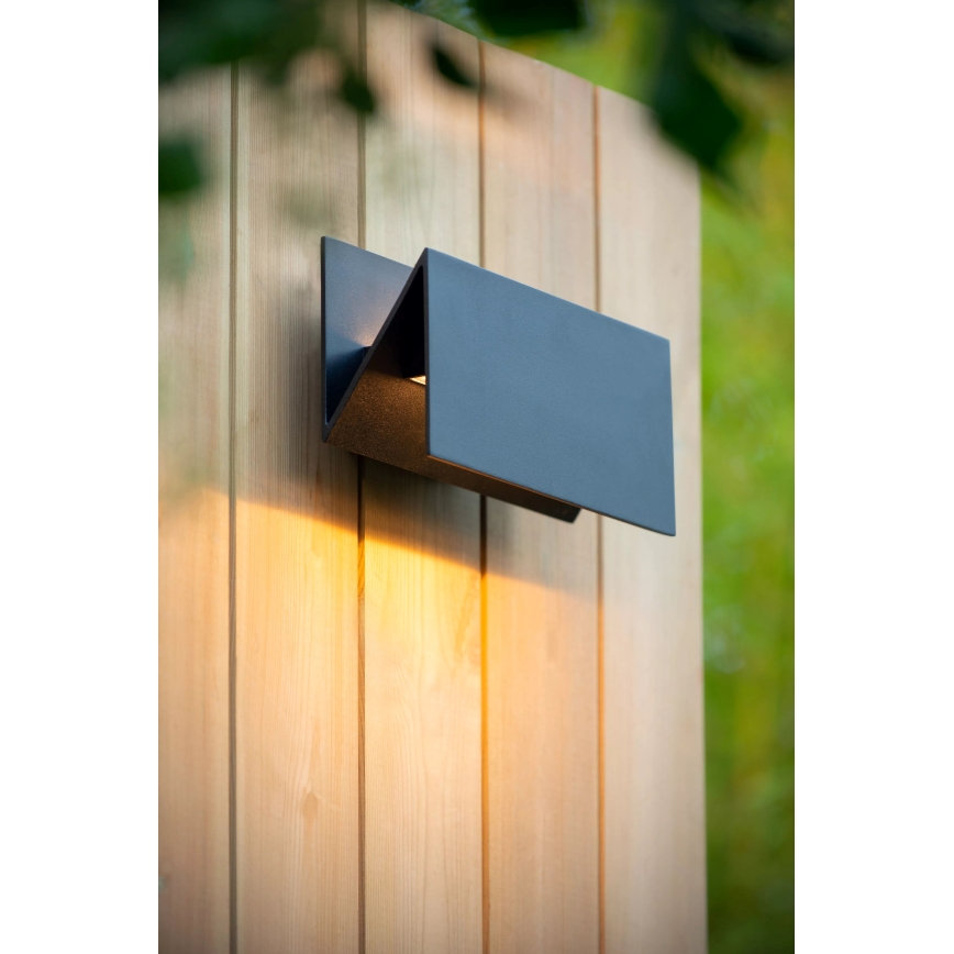 Lucide 28802/15/30 - LED Venkovní nástěnné svítidlo SWINDON LED/16W/230V IP54 černá