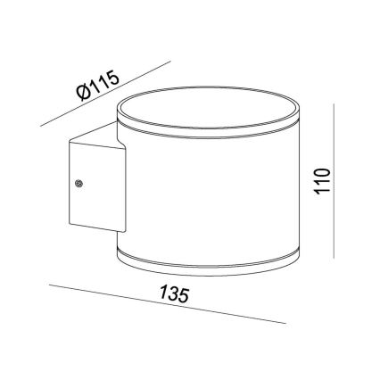 Lucide 28803/01/30 - Venkovní nástěnné svítidlo OXFORD 1xG9/5W/230V IP54 černá