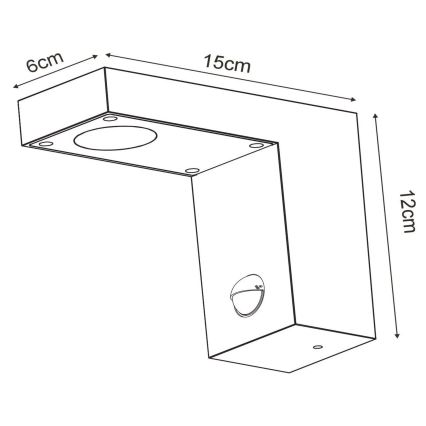 Lucide 28850/24/30 - LED Venkovní svítidlo se senzorem TEXAS LED/7W/230V IP54